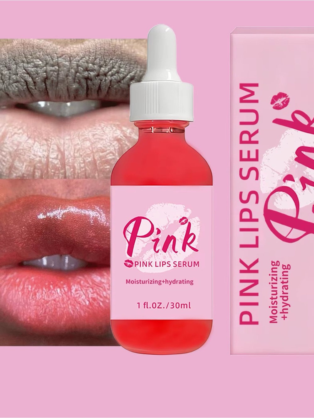 PINK Victoria's Secret Pink Lip Serum - Pink and Red Packaging